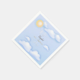 Redigerbara servetter för babyduschen party.