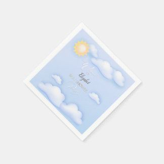 Redigerbara servetter för babyduschen party.