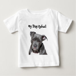 Redigerbara svart Pitbull Tee Shirt