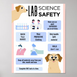 RedigerbarScience LAB Säkerhet skolklassrum affisc Poster