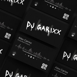 Redigerbart Affärskort DJ Music Producer Visitkort