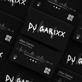 Redigerbart Affärskort DJ Music Producer Visitkort