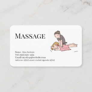 redigerbart affärskort för massagetjänster visitkort