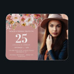 Redigerbart åldersfoto för blommigt med ogynnsamma magnet<br><div class="desc">Rosa chic party- för blommigt med låga vattenfärger. Redigera åldern till kostym i tillfälle. Snygg elegant,  modernt party-tema.</div>