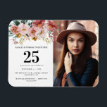 Redigerbart åldersfoto för blommigt med ogynnsamma magnet<br><div class="desc">Rosa chic party- för blommigt med låga vattenfärger. Redigera åldern till kostym i tillfälle. Snygg elegant,  modernt party-tema.</div>