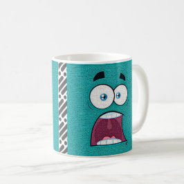 Redigerbart Ansikte-uttryck för tecknad Kaffemugg