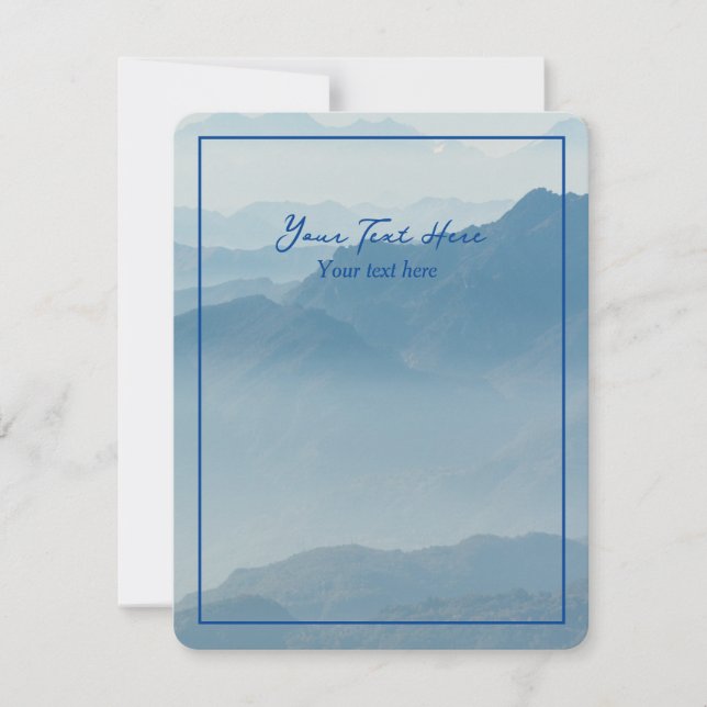 Redigerbart bergskort julkort (Framsida)