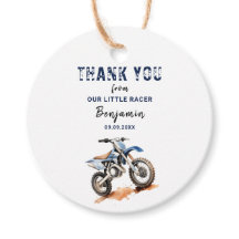 Redigerbart blått Dirt Bike Birthday Circle