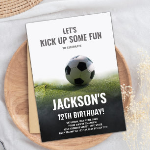 Redigerbart Boys Sports Party-kort med klassiskt t Inbjudningar