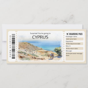 Redigerbart Cypern Flygplan biljett, Cypern Resa Inbjudningar