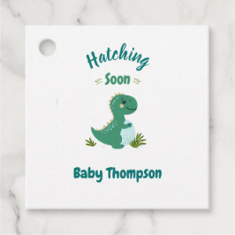 Redigerbart Dinosaur Pojke Shower Hating Soon Gåvor Etiketter