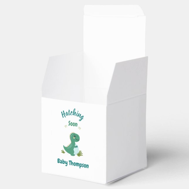 Redigerbart Dinosaur Pojke Shower Hating Soon Presentaskar (Öppnad)