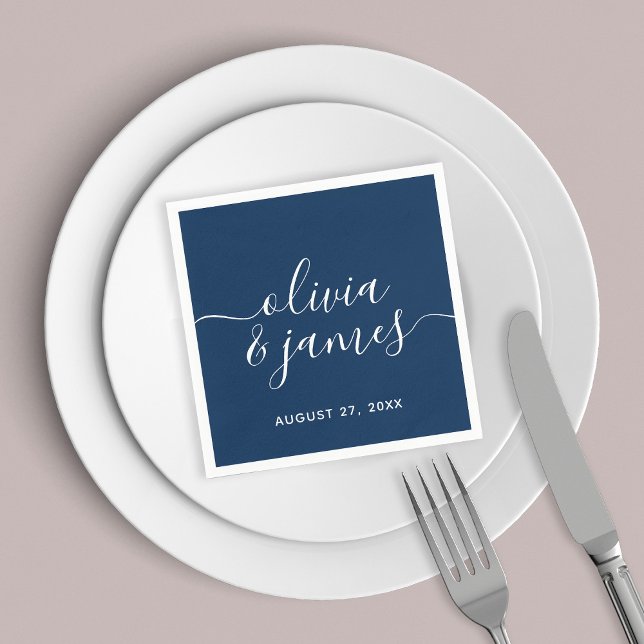 Redigerbart Färg Calligraphy-skript Bröllop Pappersservett (Skapare uppladdad)