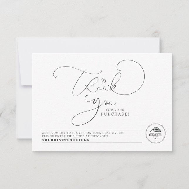 Redigerbart Färg Elegant Cute Business Tack (Framsida)