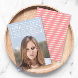 Redigerbart Färg Grid-foto-Student-meddelande Inbjudningar