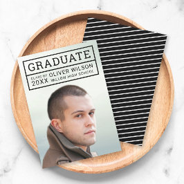 Redigerbart Färg Grid-foto-Student-meddelande Inbjudningar