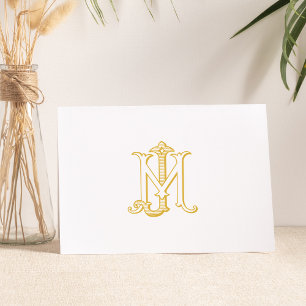 REDIGERBART FÄRG JM Monogram MJ Monogram Brevkort Kort