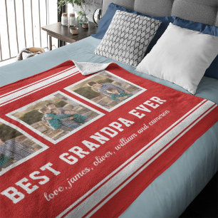 Redigerbart Färg Sporty Best Grandpa - Foto Fleecefilt