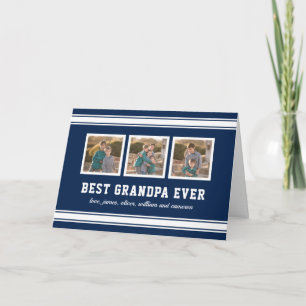 Redigerbart Färg Sporty Best Grandpa - Foto Kort