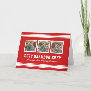 Redigerbart Färg Sporty Best Grandpa - Foto Kort