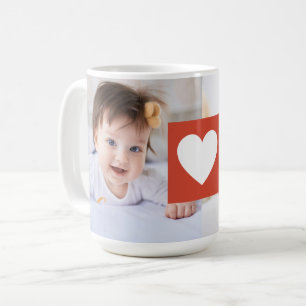 REDIGERBART Färg Varm Kärlek Hjärta Foton Kaffemugg