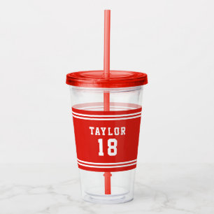Redigerbart Färg Varsity Namn-nummer Take Away Mugg