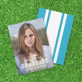 Redigerbart Färg Varsity Photo Student-meddelande Inbjudningar