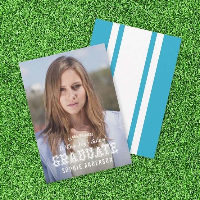 Redigerbart Färg Varsity Photo Student-meddelande Inbjudningar (Skapare uppladdad)