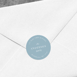 Redigerbart färgfamiljnamn Returadress Modern Runt Klistermärke