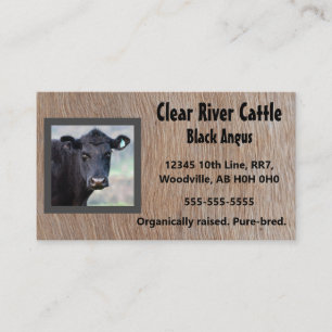 Redigerbart Farm Animal Company Photo Visitkort