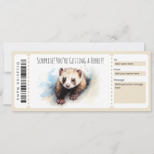 Redigerbart Ferret Gift-certifikat Inbjudningar