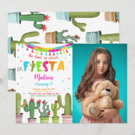 Redigerbart Fiesta Födelsedagsfest Photo Inbjudningar