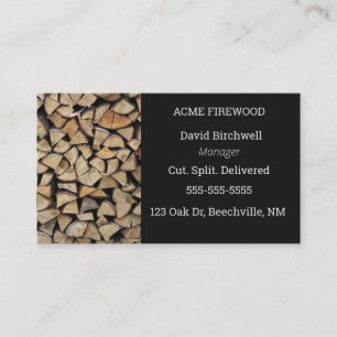 Redigerbart Firewood Visitkort