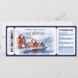 Redigerbart Flygplan-boardingpass Biljett Inbjudningar