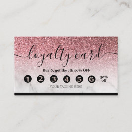 Redigerbart förmånskort ro guld glitter marble visitkort