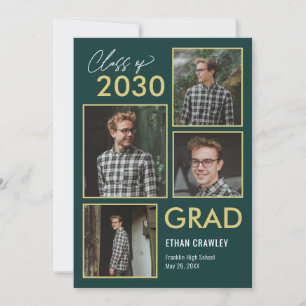 Redigerbart formaterat galleri Färg Studenten Inbjudningar