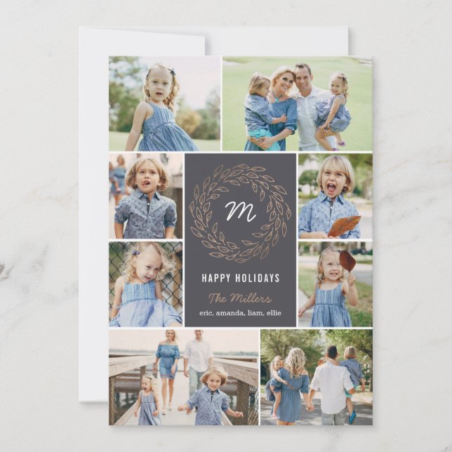 Redigerbart fotkort för andningsinandning i Färg Julkort (Framsida)