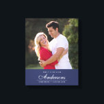 Redigerbart foto för den kursiva familjen Färg Nam Canvastryck<br><div class="desc">Elegant Cursive Family Photo-omslaget arbetsytans med redigerbar bakgrund färg (klicka på Anpassa om du vill ändra färg) med namn i familjen i ett kursivt teckensnitt för elegant och under en tunn linje anger du namnet på ditt foto som när din familj skapades eller när fotot togs. Gör en underbar keepy...</div>