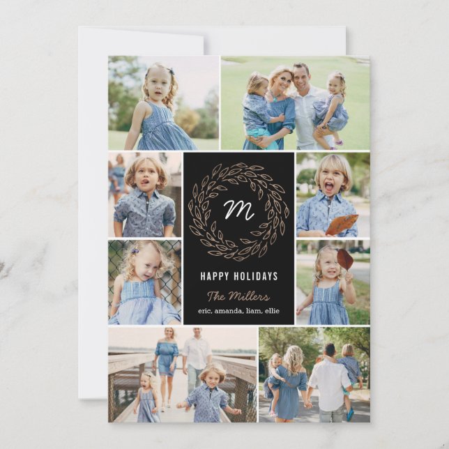 Redigerbart fotoport för andningsskydd för Färg He Julkort (Framsida)