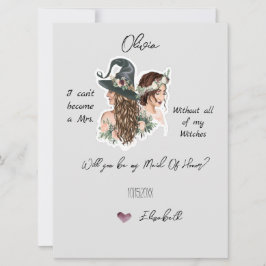 Redigerbart Frieri Witchy Brudens sida-kort