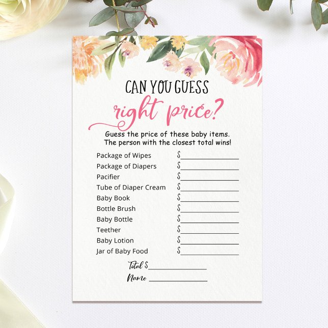 Redigerbart gissningskort för prist spel för  höge inbjudningar (Skapare uppladdad)