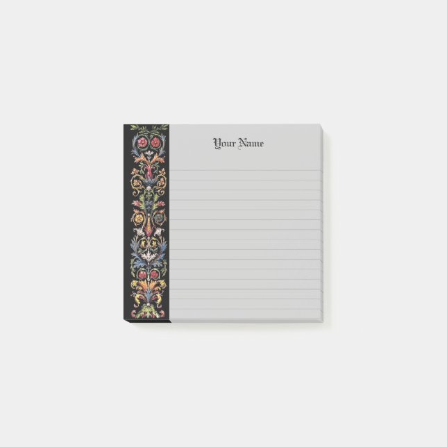 Redigerbart gotiskt belyst medeltida lutning post-it block (Framsida)