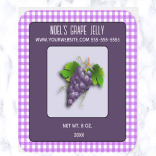 Redigerbart Grape Jelly Fyrkantigt Klistermärke
