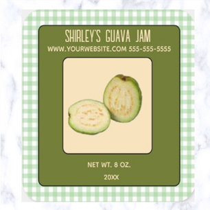 Redigerbart Guava Sylt Fyrkantigt Klistermärke