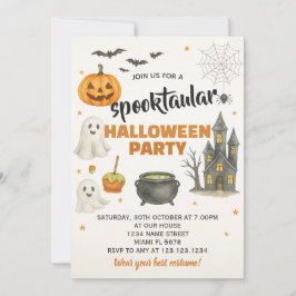 Redigerbart Halloween Block Party Inbjudan