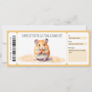 Redigerbart Hamster Gift-certifikat Inbjudningar