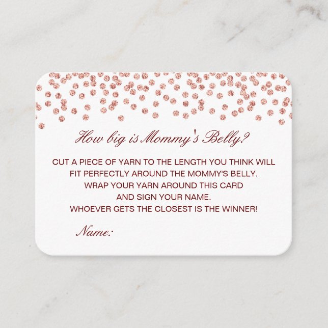 Redigerbart Hur stort är Mamma Belly Card Tilläggskort (Framsida)