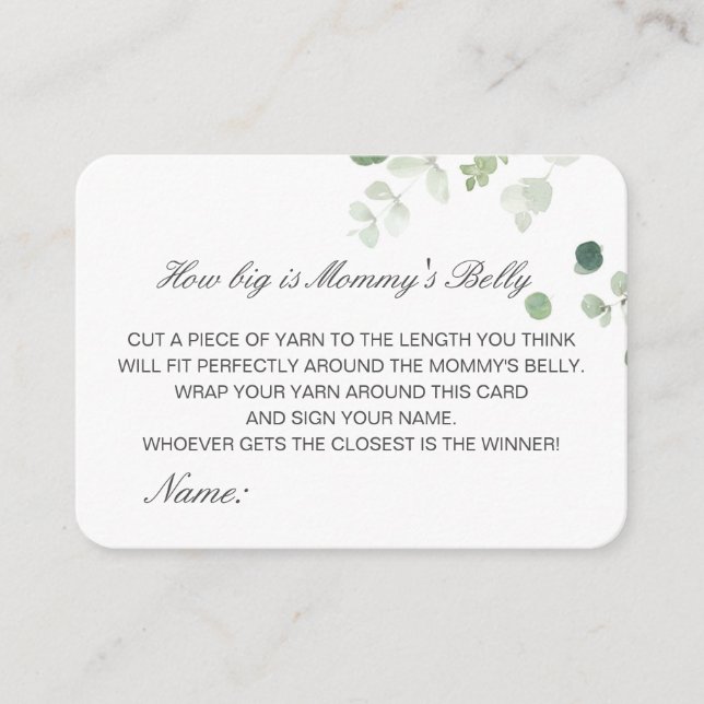 Redigerbart Hur stort är Mamma Belly Card Tilläggskort (Framsida)