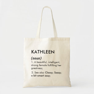 Redigerbart Kathleen namn definition, anpassat nam Tygkasse
