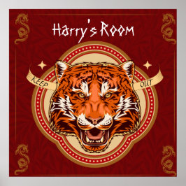 Redigerbart kinesiskt tema poster